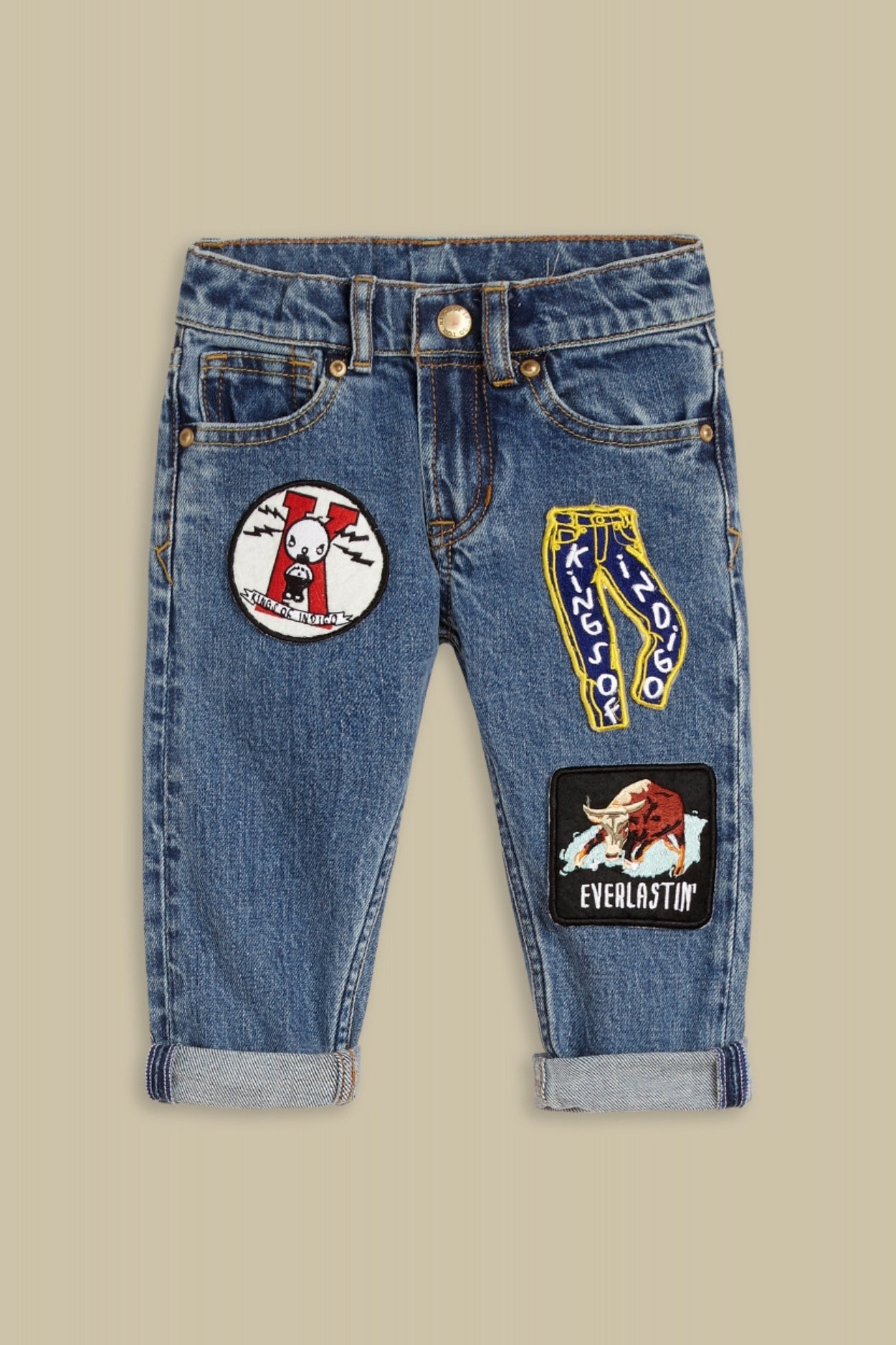 BABY JEANS | BIO STRETCH BLUE BADGE ALLOVER - Kings Of Indigo