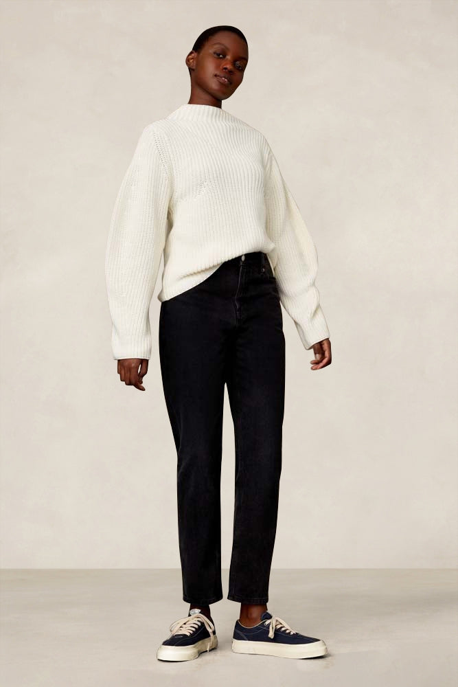 CAROLINE CROPPED | ECO RECYCLED BLACK WORN - Kings Of Indigo