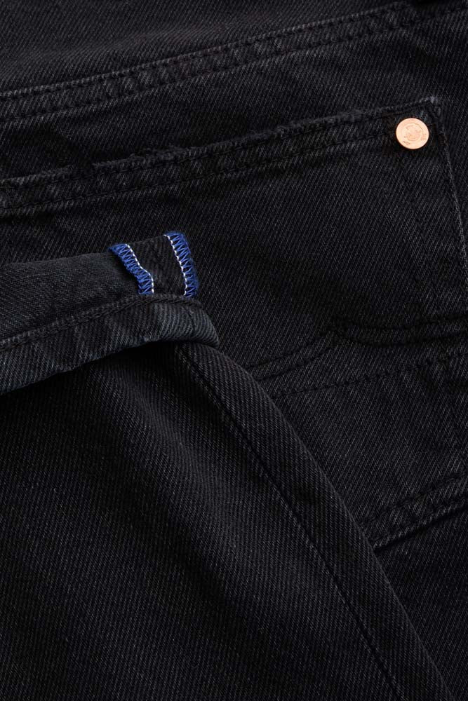 CAROLINE CROPPED | ECO RECYCLED BLACK WORN - Kings Of Indigo