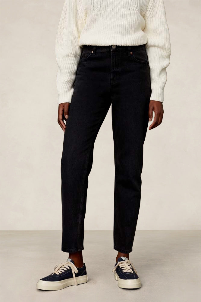 CAROLINE CROPPED | ECO RECYCLED BLACK WORN - Kings Of Indigo