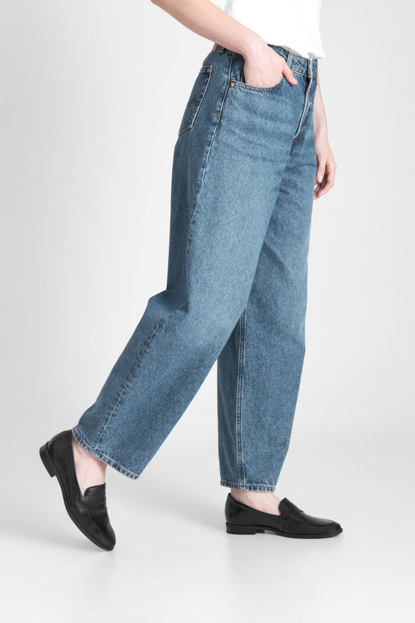 LEILA CROPPED | ECO RECYCLED BLUE USED