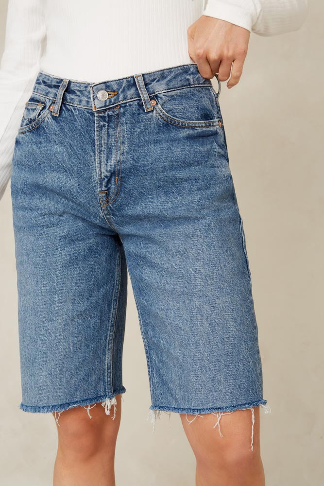 INDIRA SHORT | ECO RECYCLED BLUE VINTAGE - Kings Of Indigo