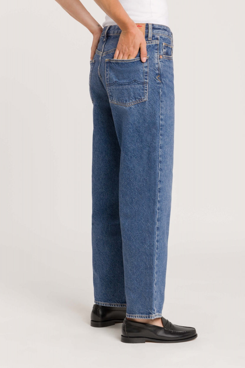 LIORA CROPPED | ECO RECYCLED BLUE USED - Kings Of Indigo