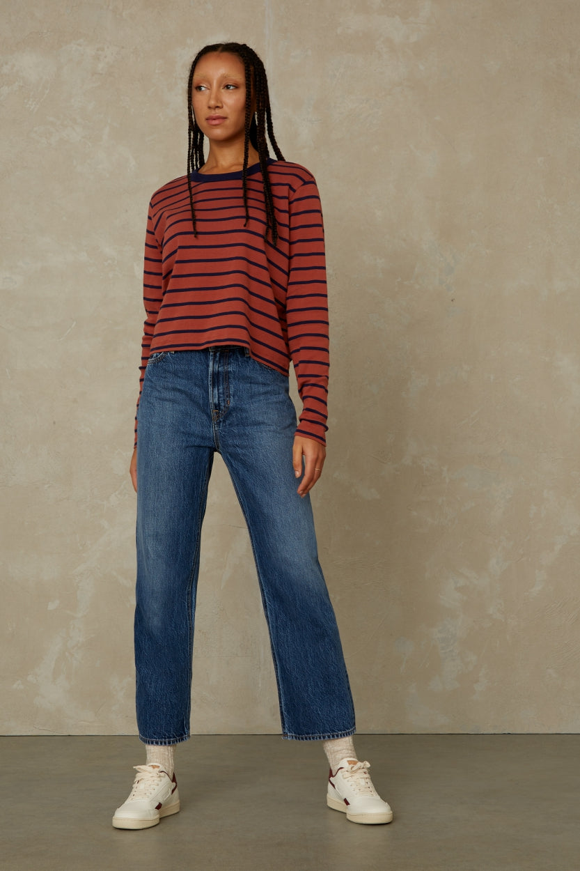 LIORA CROPPED | CLEAN BLUE WORN REFIBRA - Kings Of Indigo