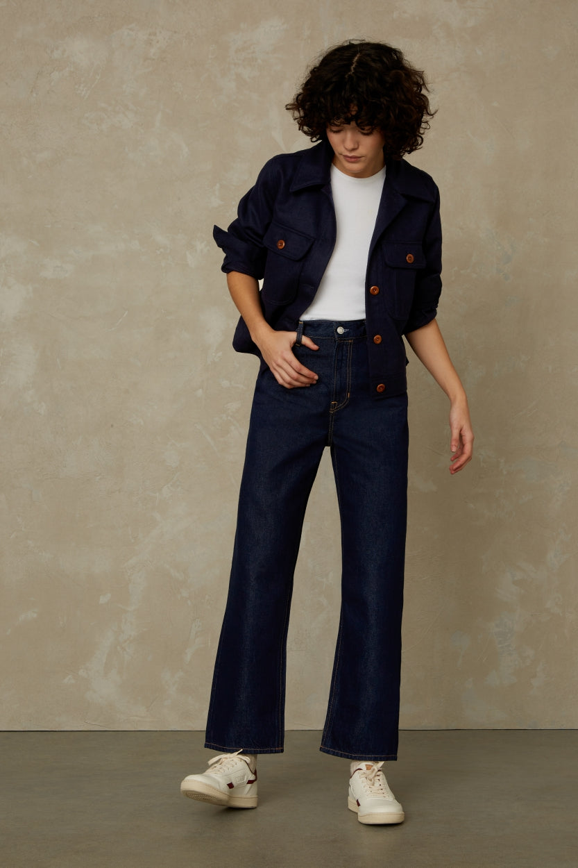 LIORA CROPPED | CLEAN BLUE RINSE - Kings Of Indigo