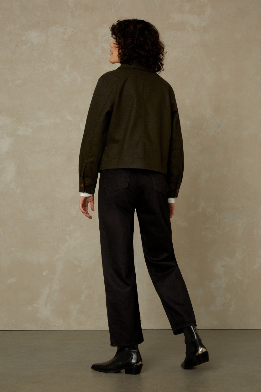 LIORA CROPPED | HOLO RECYCLED STAY BLACK - Kings Of Indigo