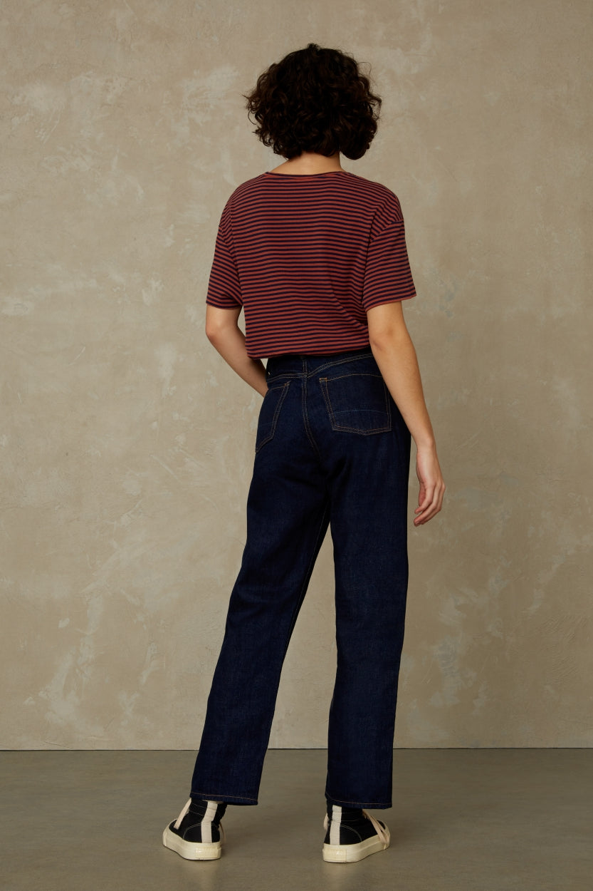LIORA CROPPED SELVAGE | CLEAN EASY FADE INDIGO RINSE - Kings Of Indigo