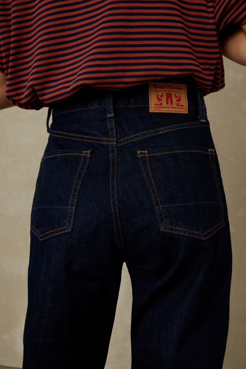 LIORA CROPPED SELVAGE | CLEAN EASY FADE INDIGO RINSE