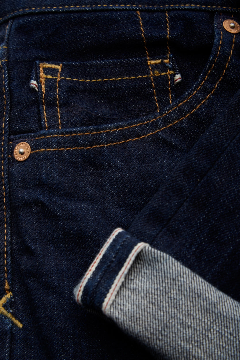 LIORA CROPPED SELVAGE | CLEAN EASY FADE INDIGO RINSE