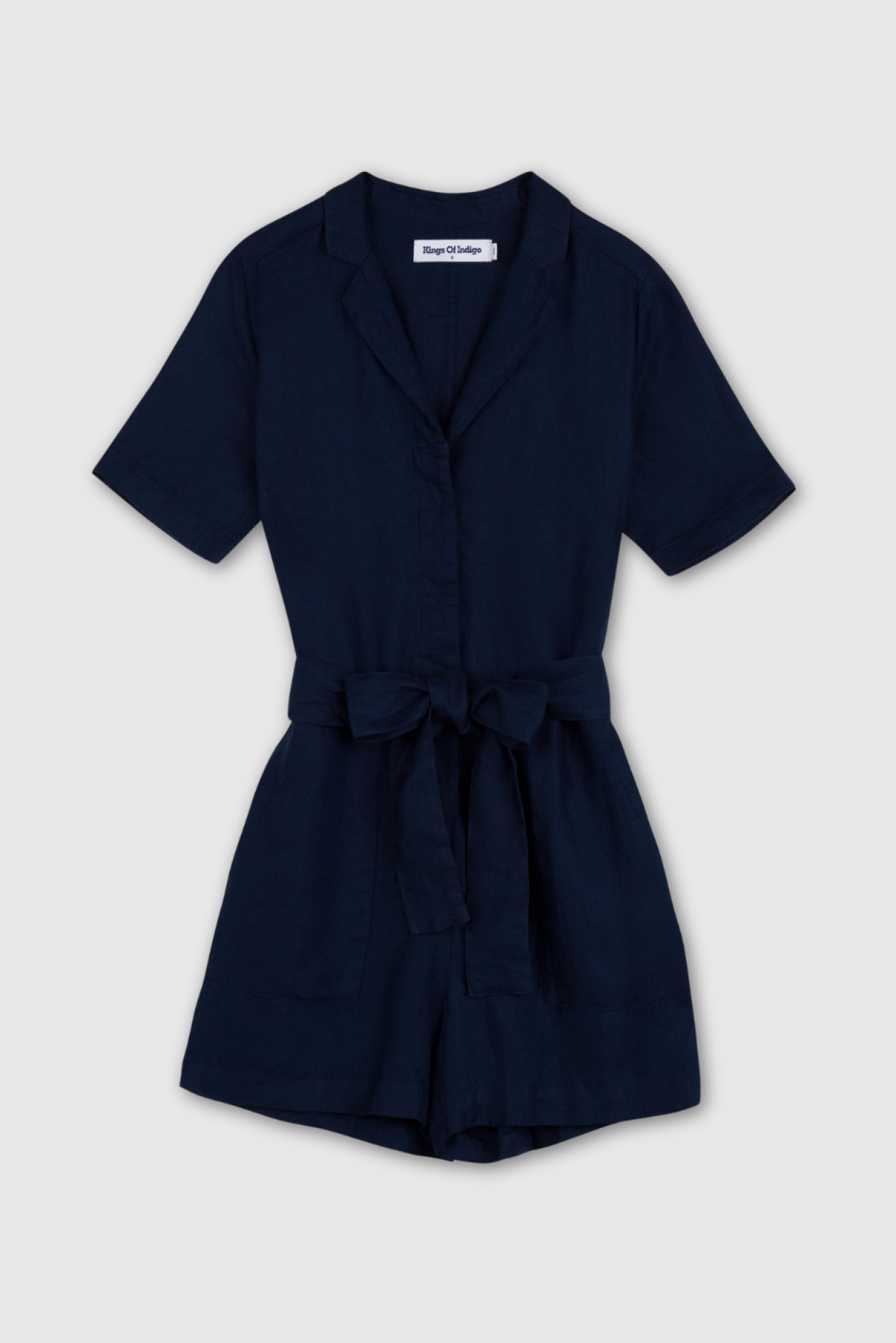 JANELLE PLAYSUIT | WORKER BLUE LINEN