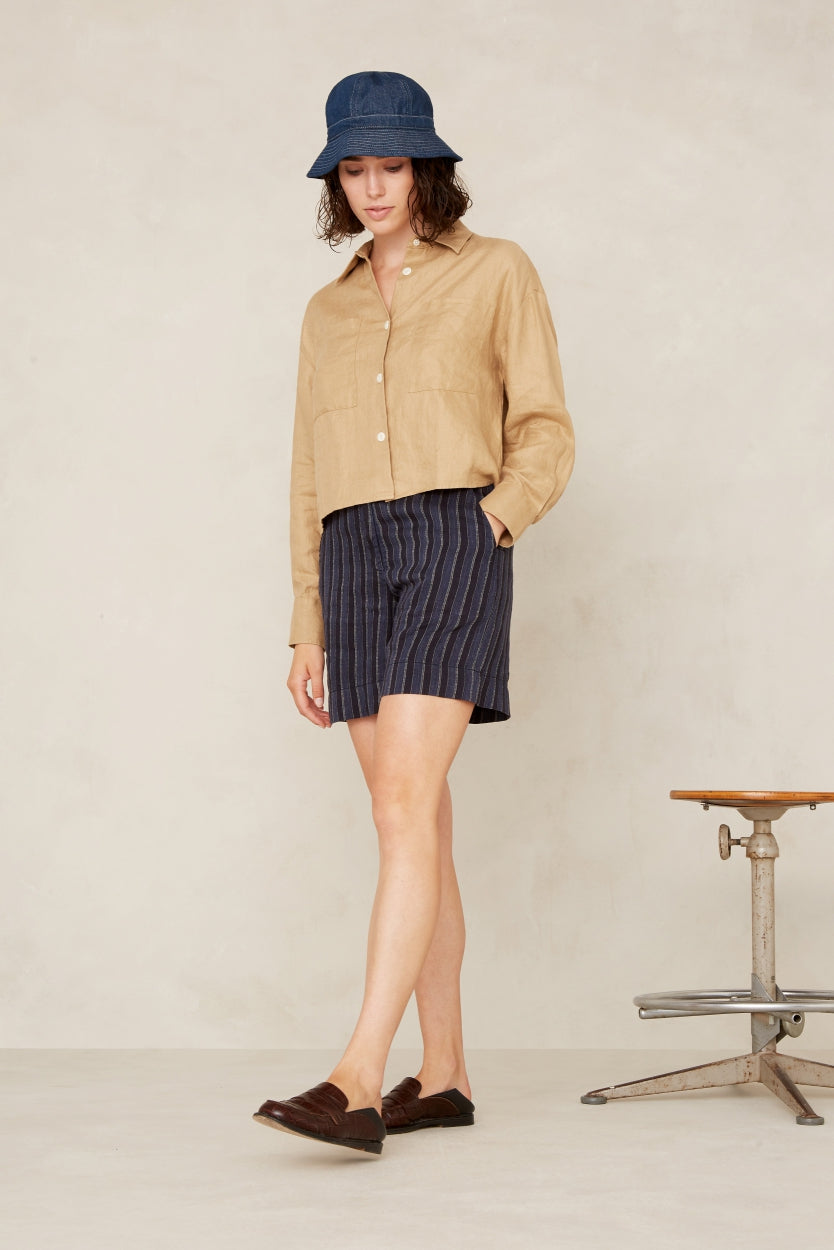BANGJA | BLUE LINEN STRIPE - Kings Of Indigo