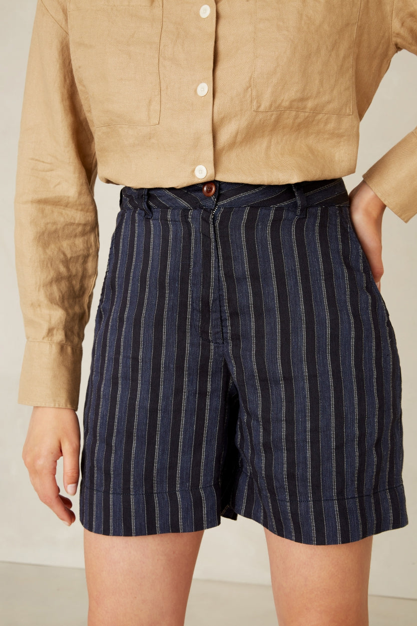 BANGJA | BLUE LINEN STRIPE - Kings Of Indigo