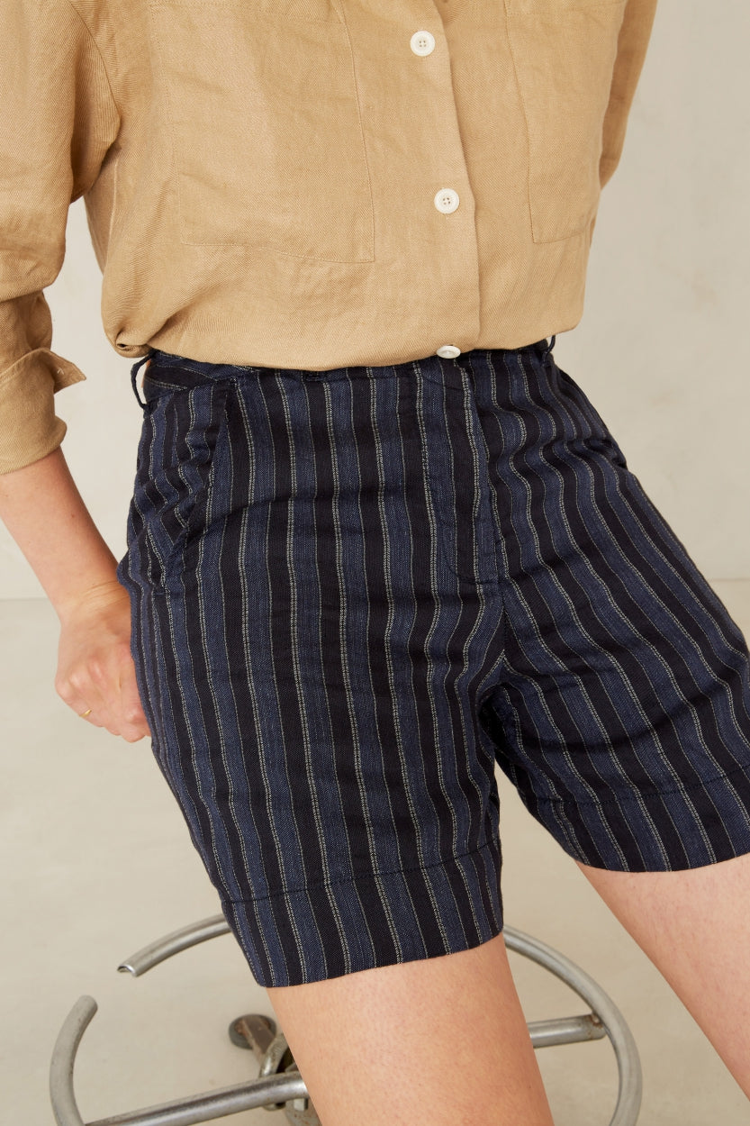 BANGJA | BLUE LINEN STRIPE - Kings Of Indigo