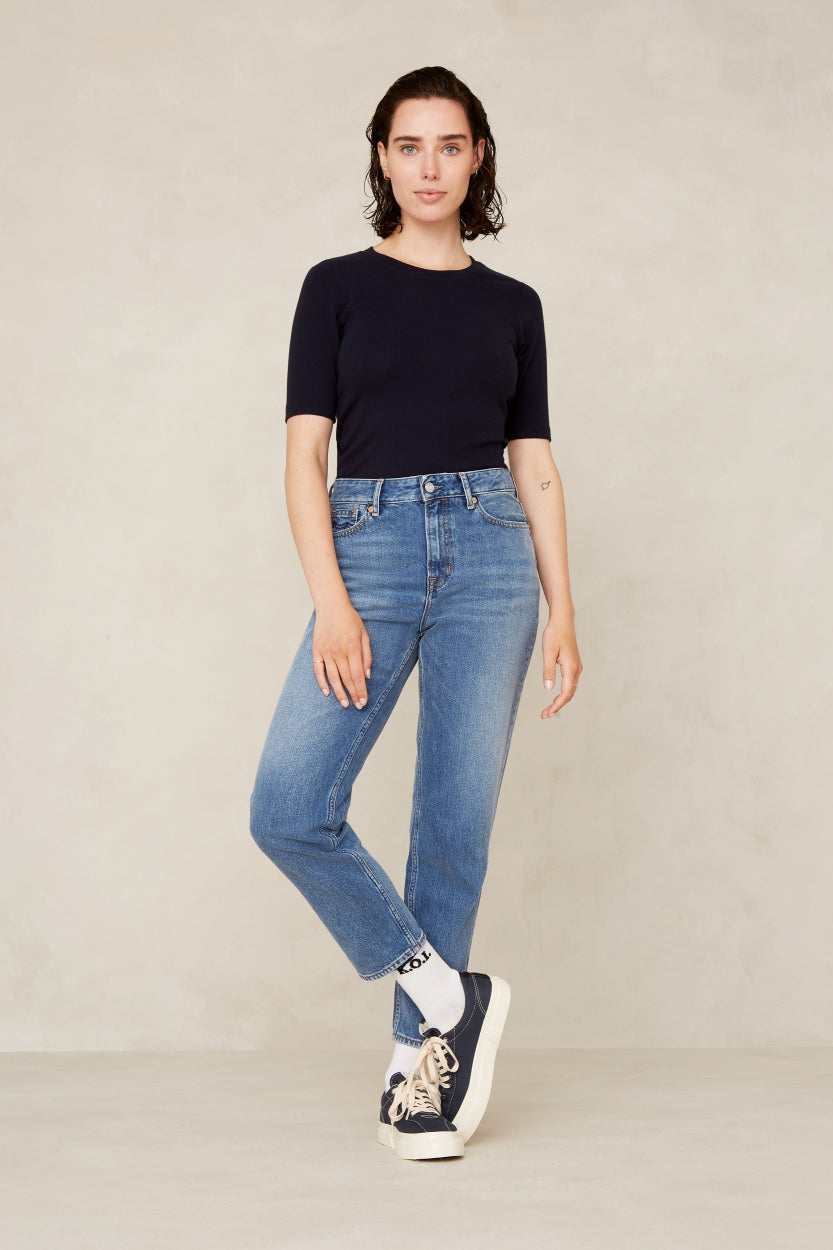 CAROLINE CROPPED | HOLO VINTAGE LIGHT BLUE - Kings Of Indigo