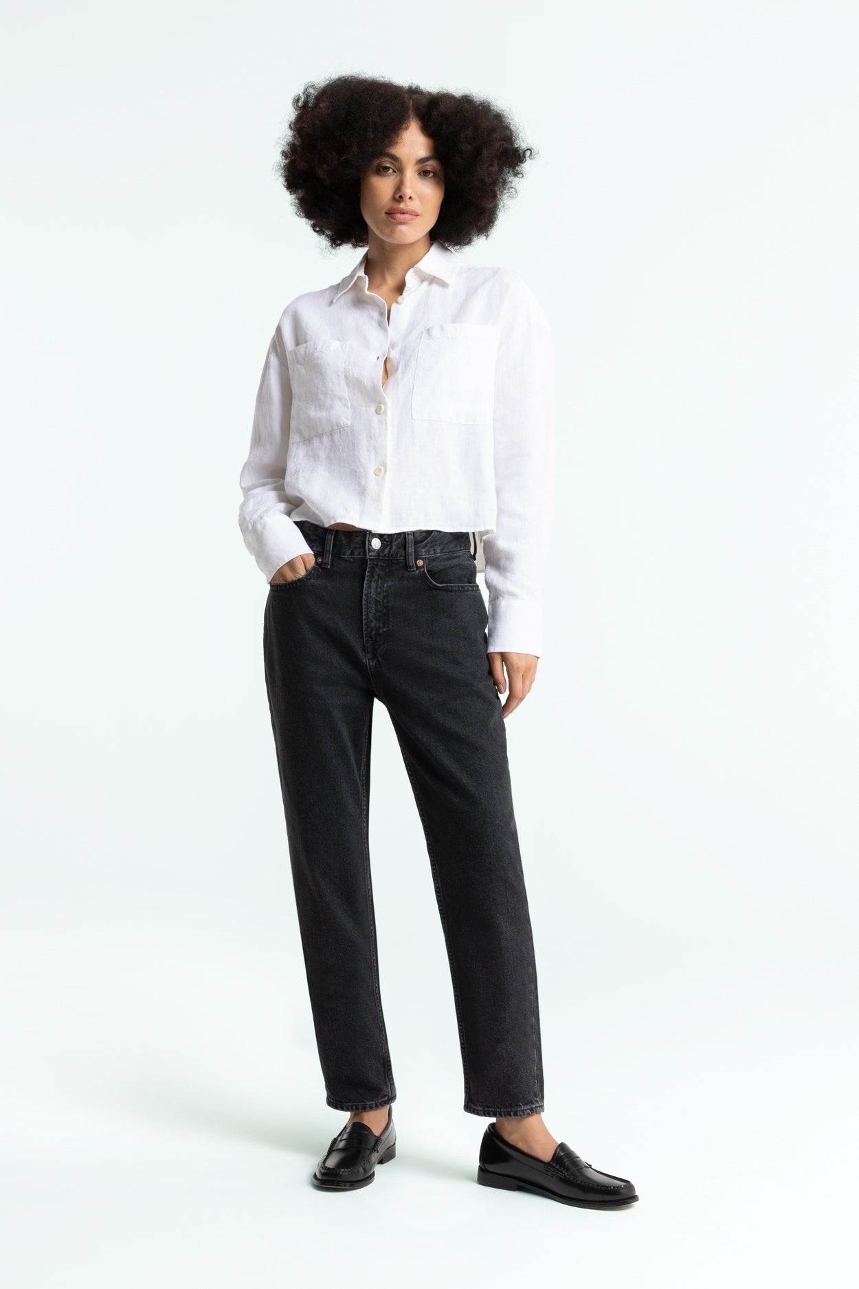 CAROLINE CROPPED | HOLO GREY USED - Kings Of Indigo