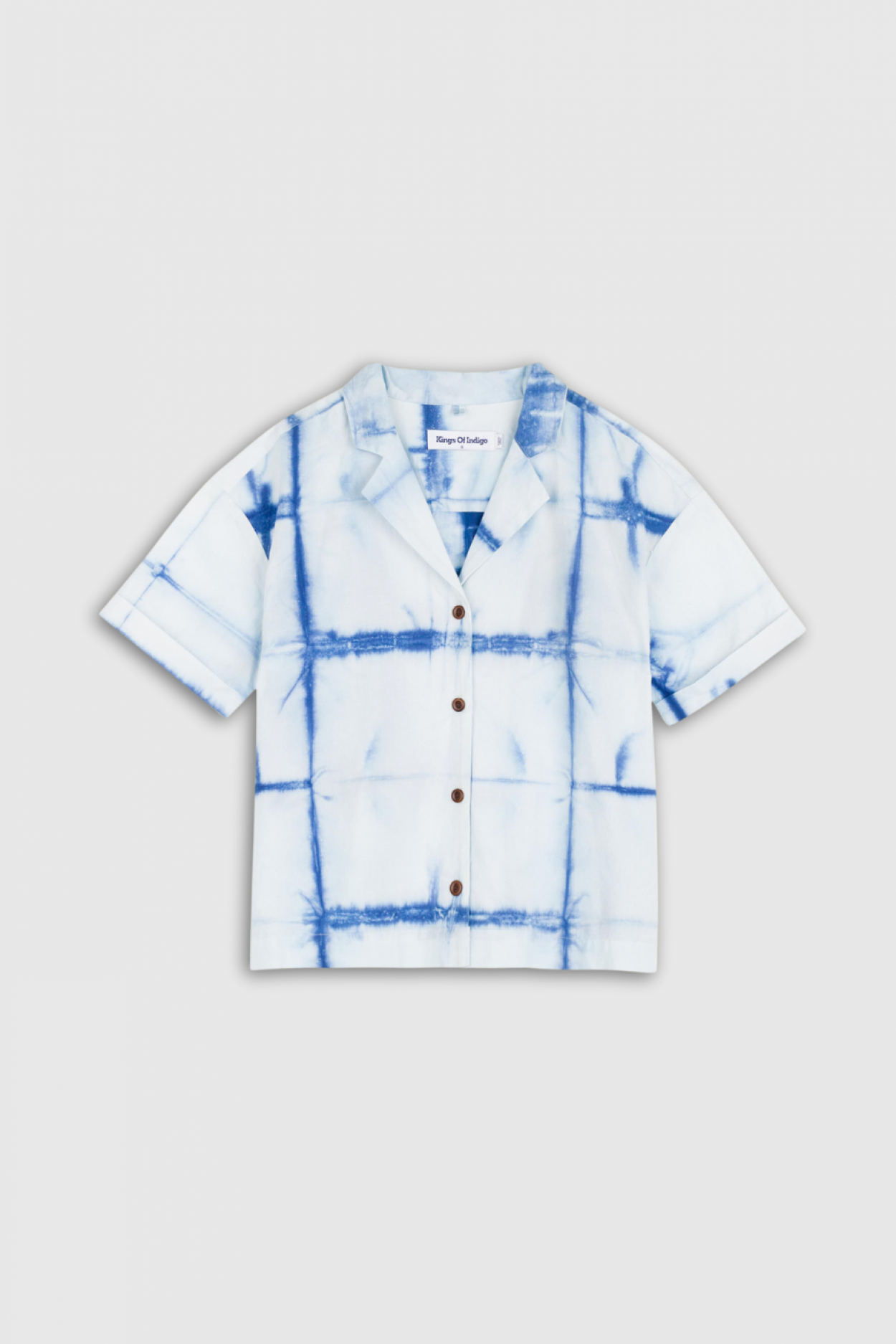 ATHALIE SHORT SLEEVE | SHIBORI NATURAL INDIGO - Kings Of Indigo