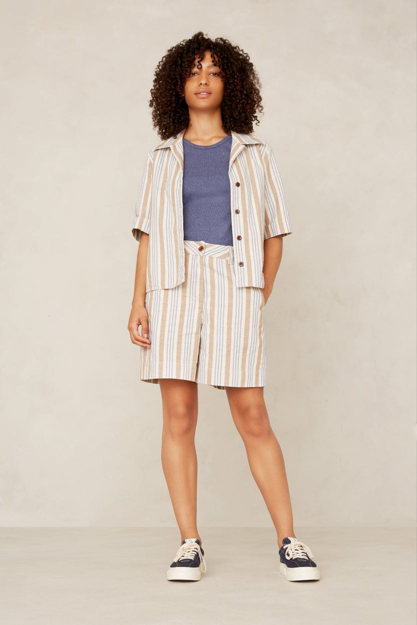 MORRIGAN | ECRU HEMP STRIPE - Kings Of Indigo