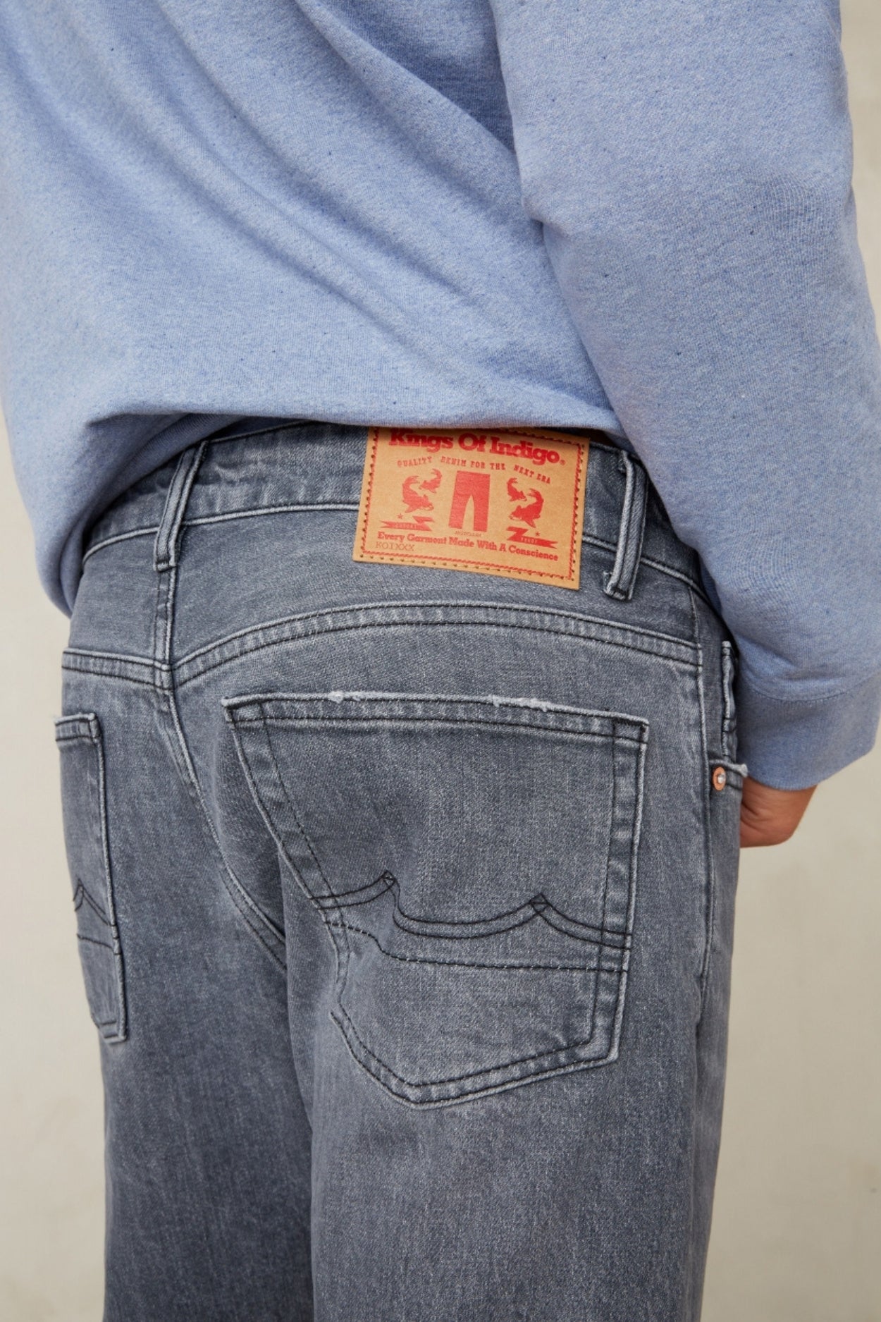 JOHN | CARSON FLINTSTONE GREY WORN - Kings Of Indigo