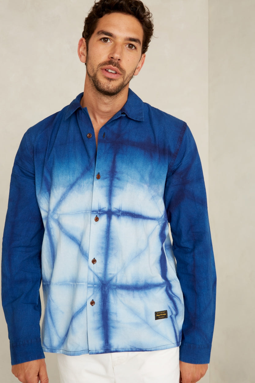 BALDER L/S | SHIBORI OMBRE NATURAL INDIGO