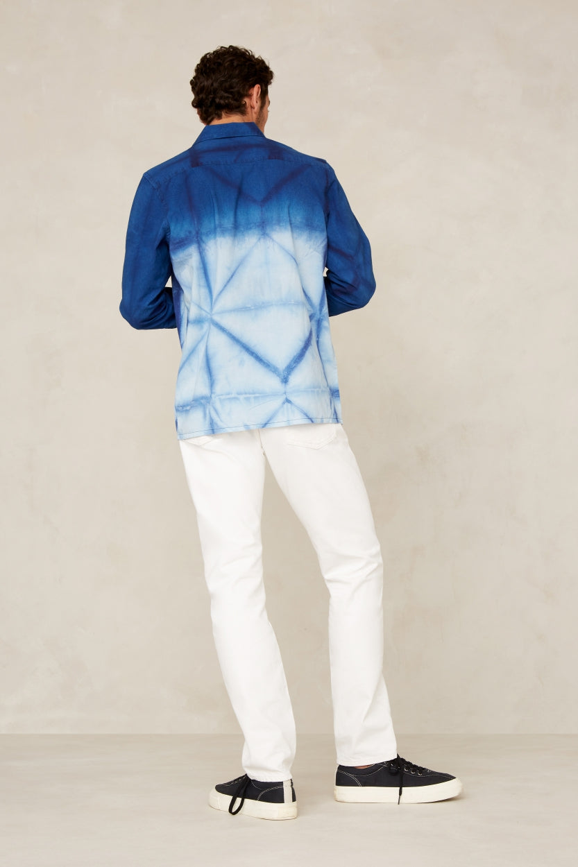 BALDER L/S | SHIBORI OMBRE NATURAL INDIGO