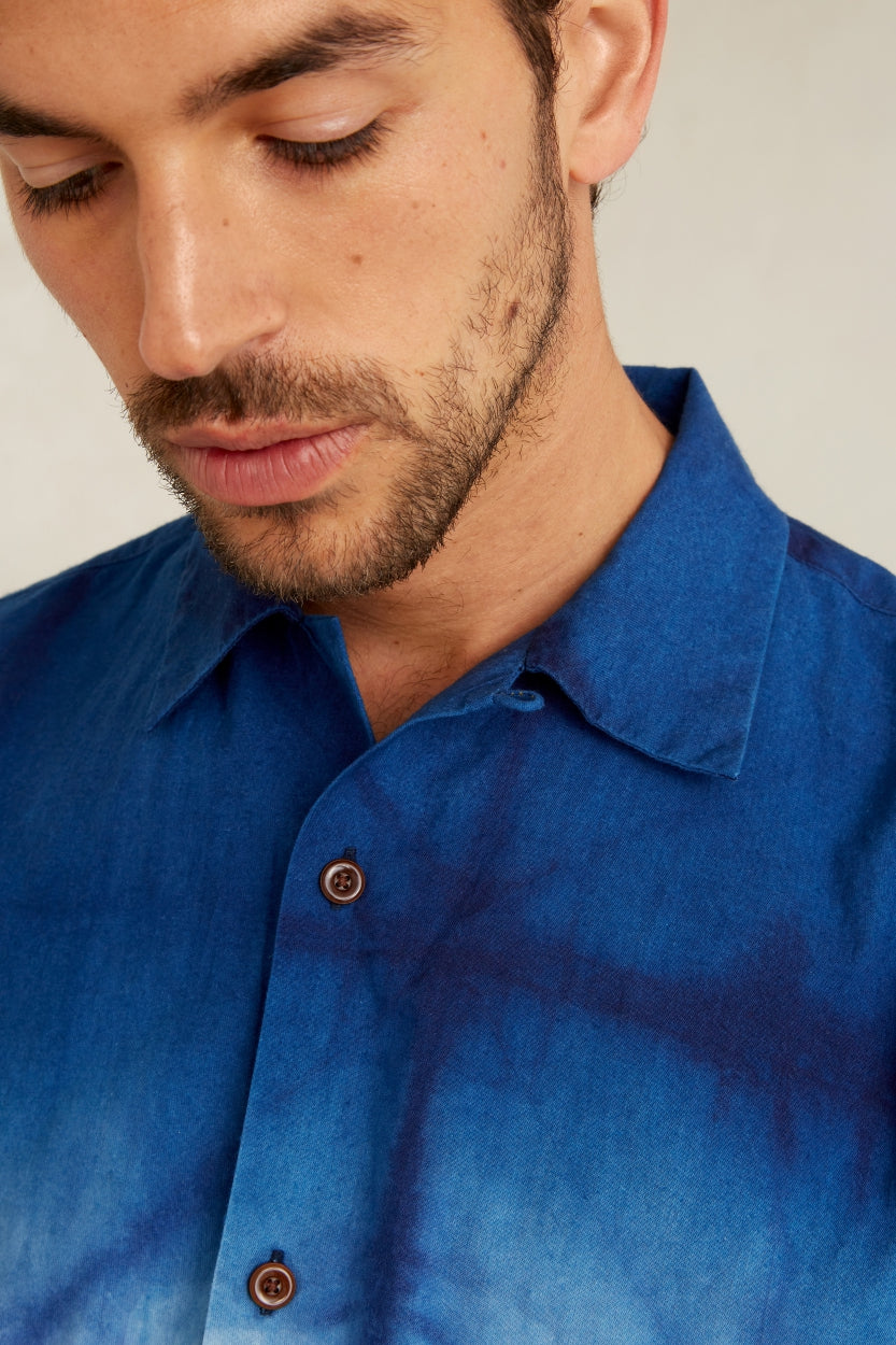 BALDER L/S | SHIBORI OMBRE NATURAL INDIGO