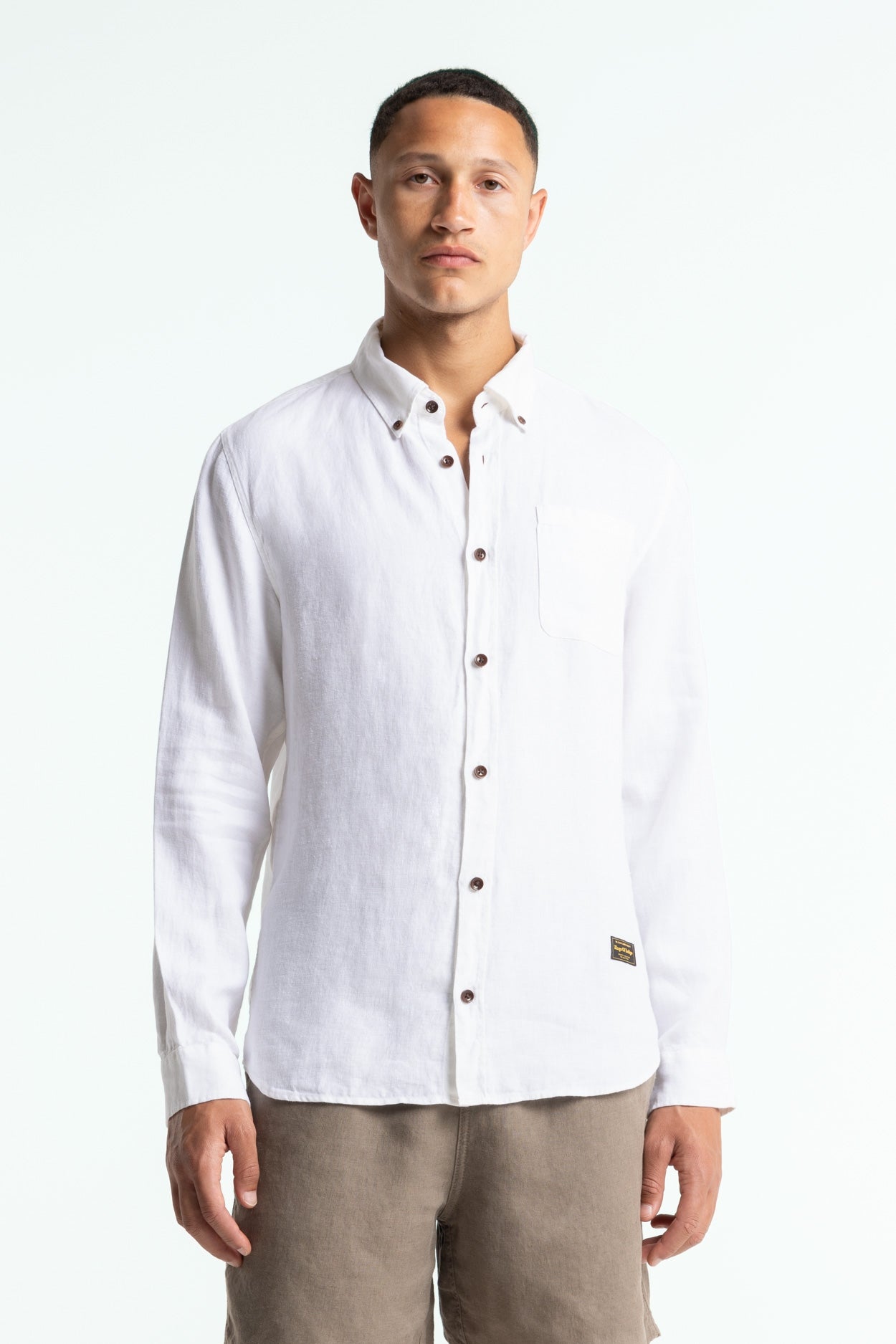 ENDA POCKET | OPTICAL WHITE LINEN - Kings Of Indigo