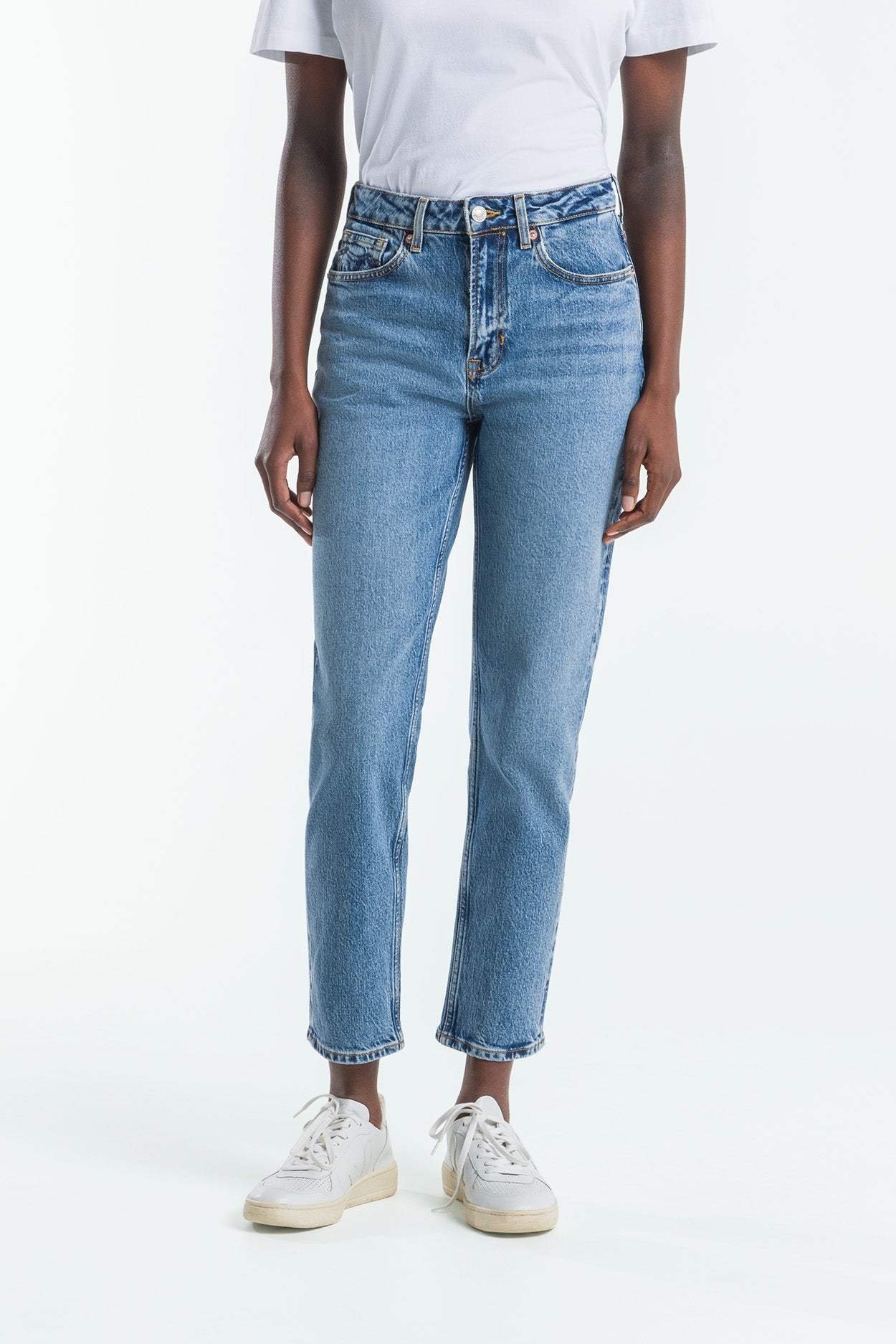CAROLINE CROPPED STRETCH | ECO XAVIER BLUE MARBLE - Kings Of Indigo
