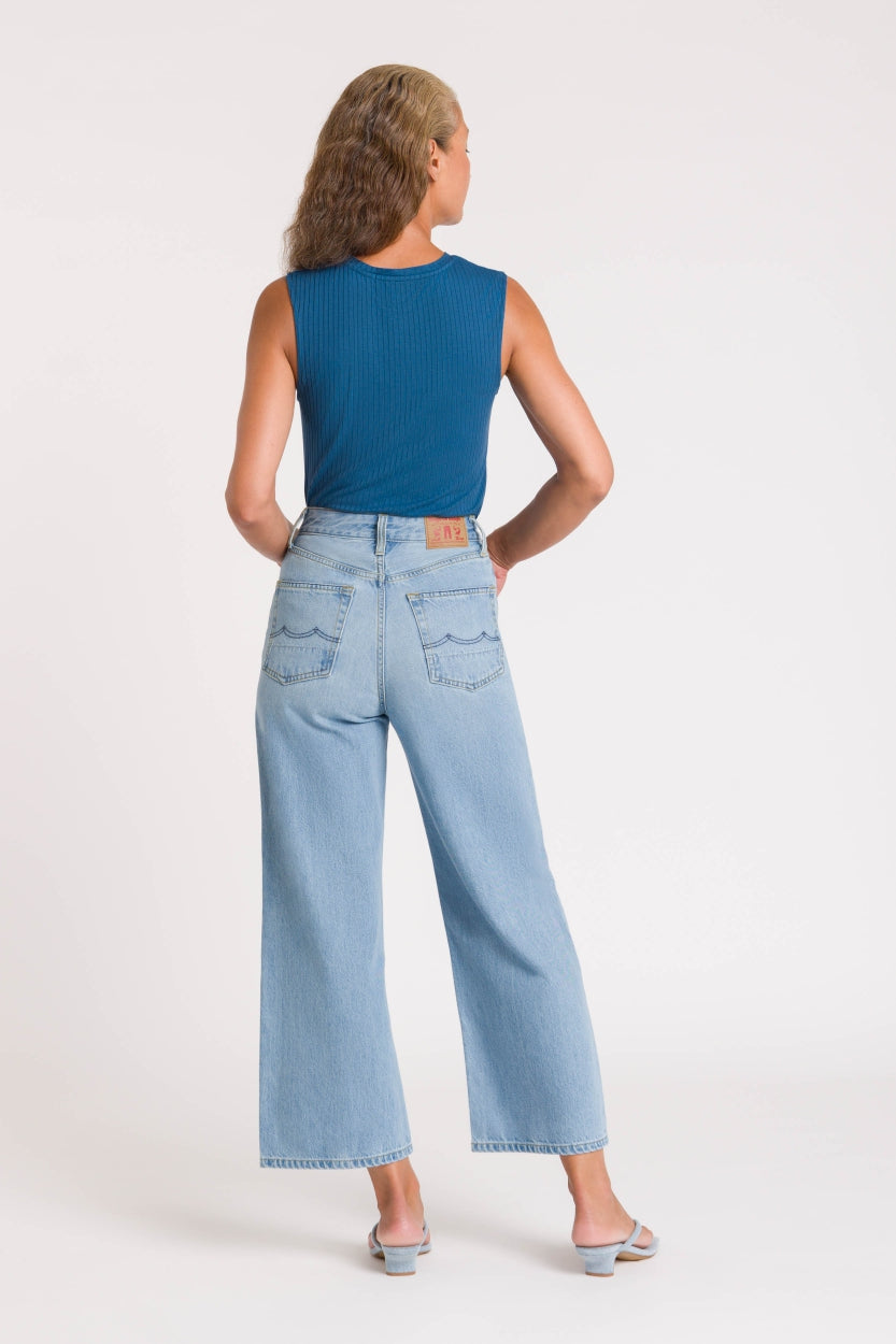 ELISABETH CROPPED | BLUE REEF SUPER LIGHT USED - Kings Of Indigo
