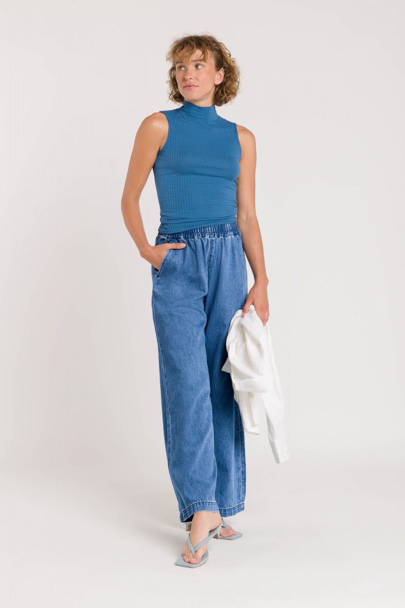 JACOBINA SLEEVELESS | DARK BLUE - Kings Of Indigo