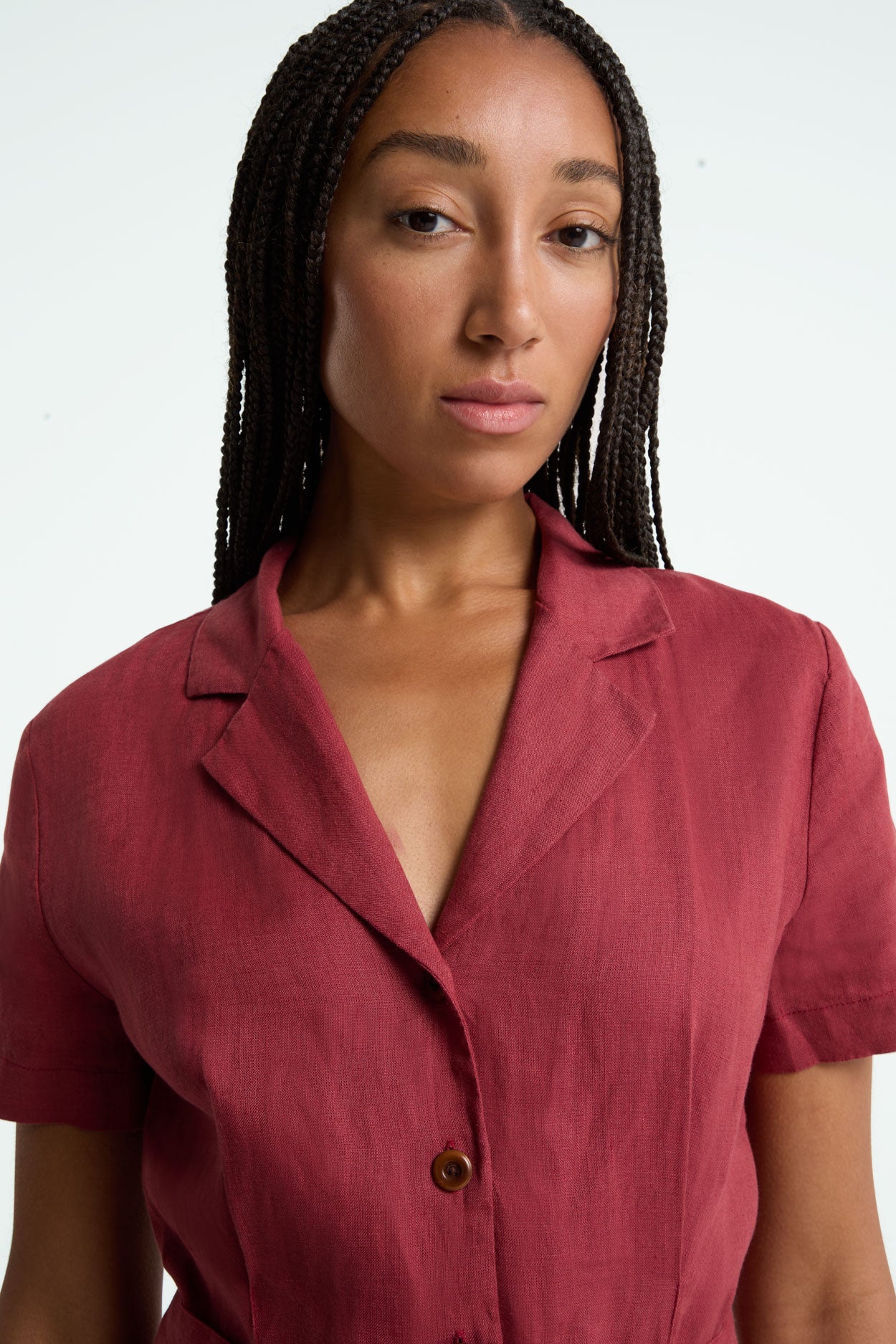 LEONOR JUMPSUIT | RUBY WINE - Kings Of Indigo