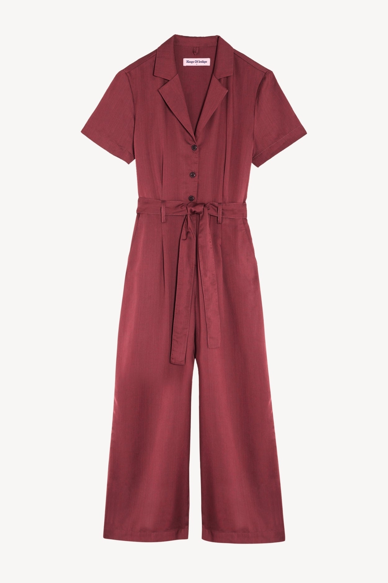 LEONOR JUMPSUIT | RUBY WINE - Kings Of Indigo
