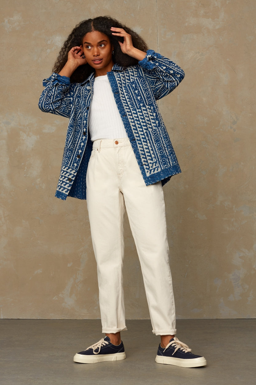 CAROLINE CROPPED | ECRU - Kings Of Indigo