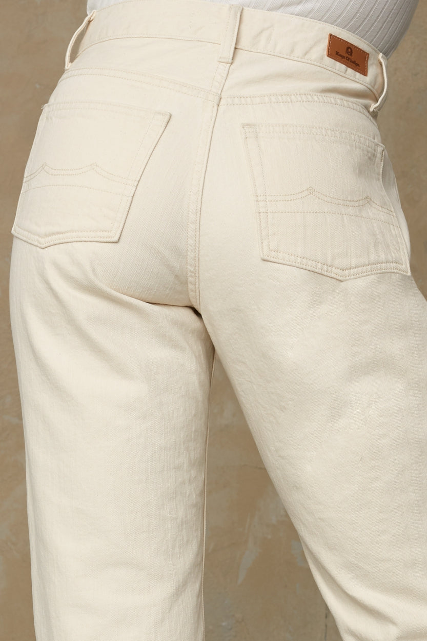 CAROLINE CROPPED | ECRU - Kings Of Indigo