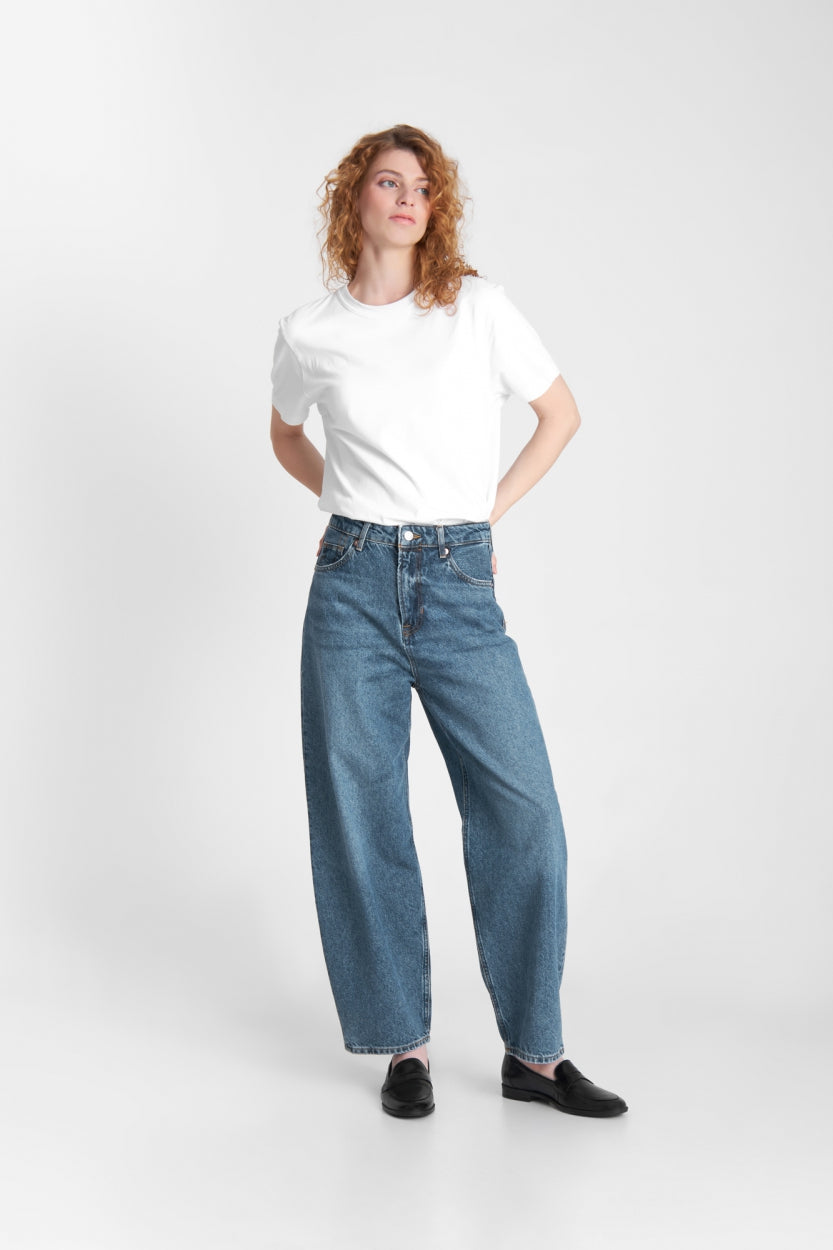 LEILA CROPPED | ECO RECYCLED BLUE USED