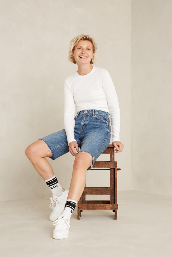 INDIRA SHORT | ECO RECYCLED BLUE VINTAGE - Kings Of Indigo