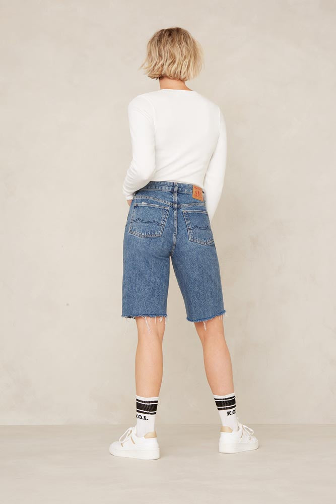 INDIRA SHORT | ECO RECYCLED BLUE VINTAGE - Kings Of Indigo