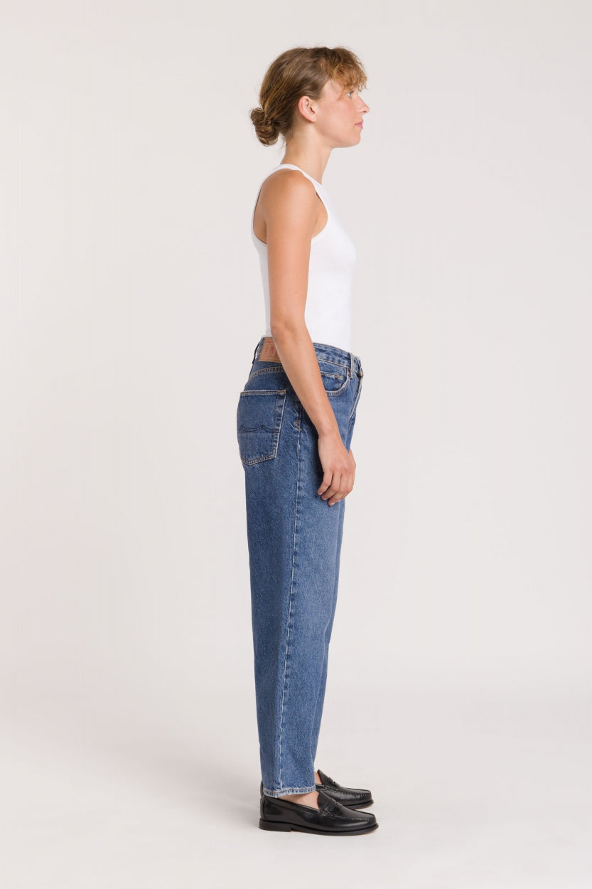 LIORA CROPPED | ECO RECYCLED BLUE USED