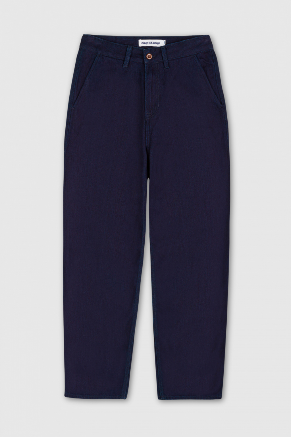 High-waisted Cotton-blend Carrot Pants Indigo Sud Express - Women