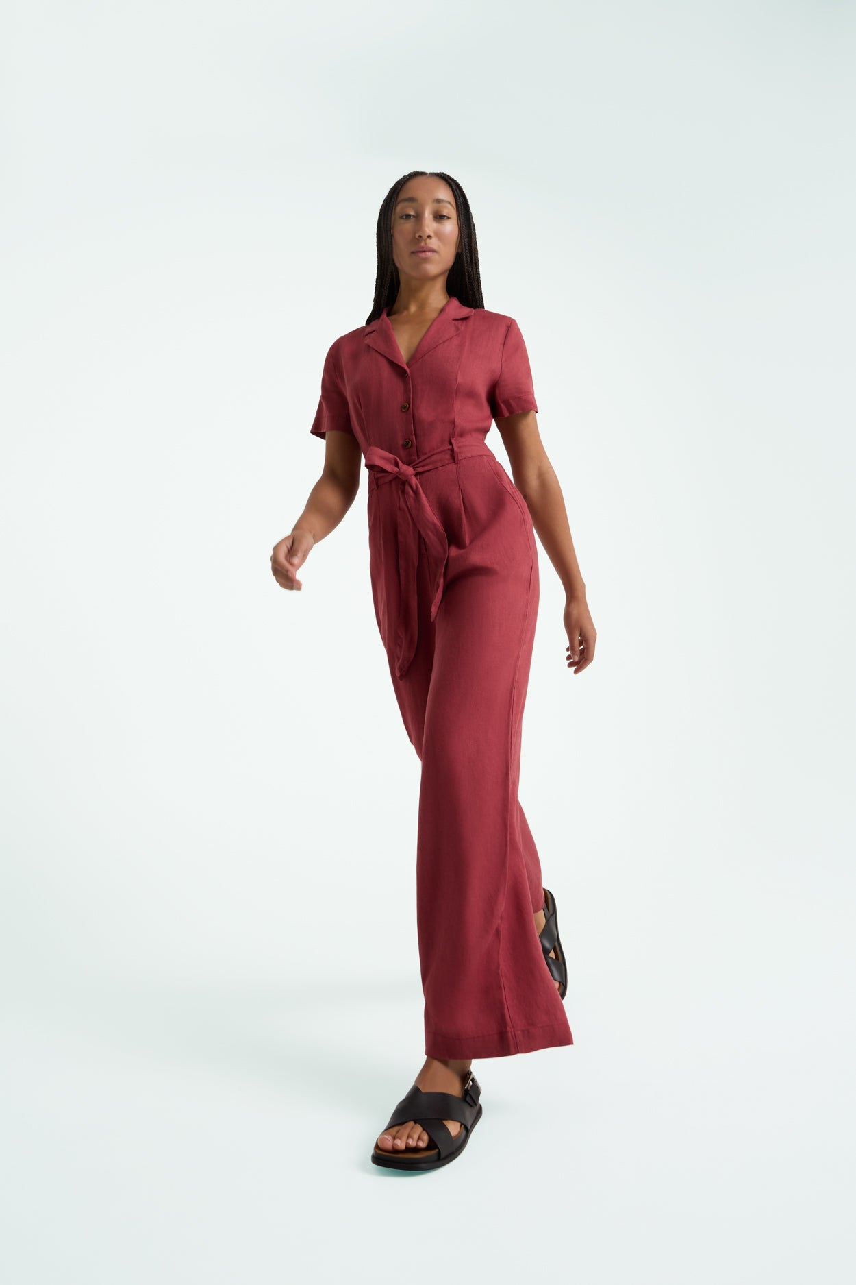 LEONOR JUMPSUIT | RUBY WINE